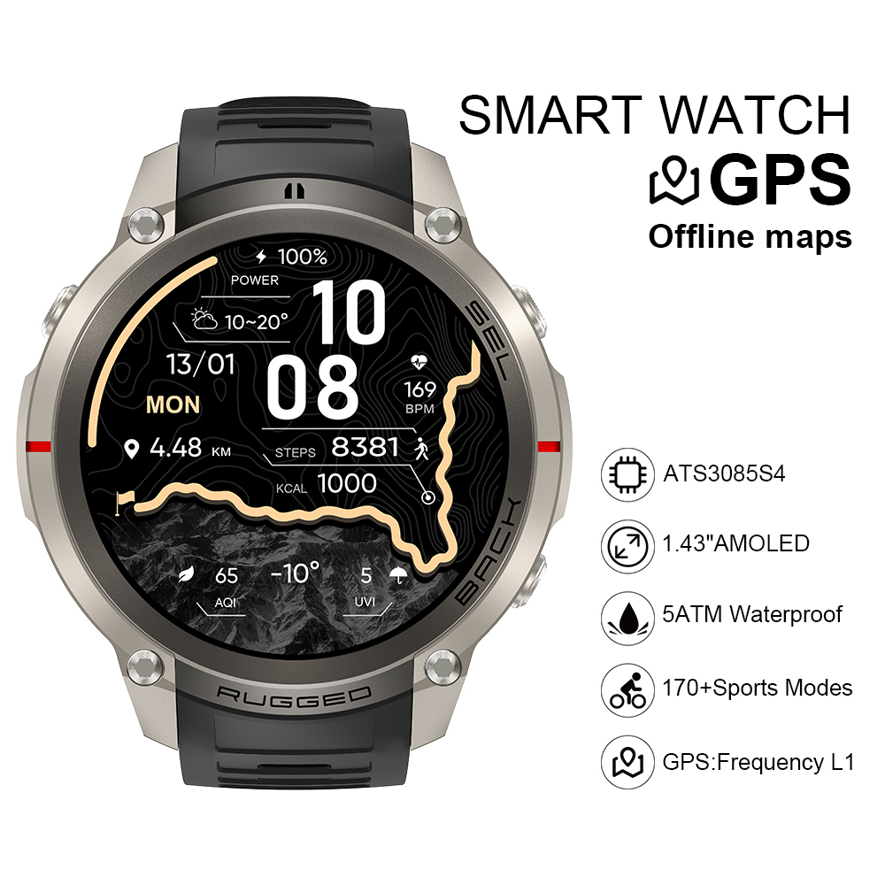 Watch Smartwatch - Smartwatch DM59 2026 con Mappe Offline,