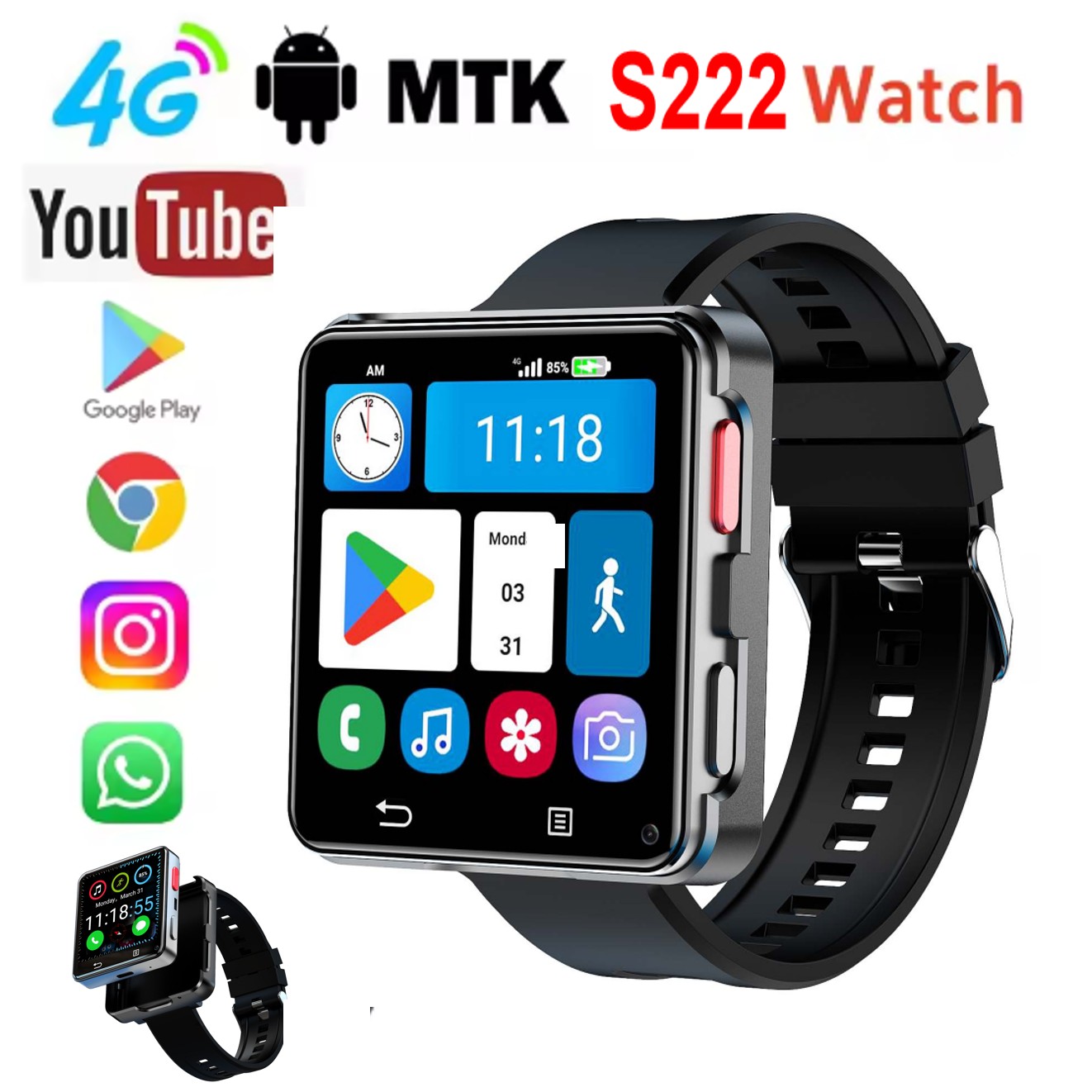 Smartwatch S222 4G con scheda  - Watch Smartwatch recensione e prezzo